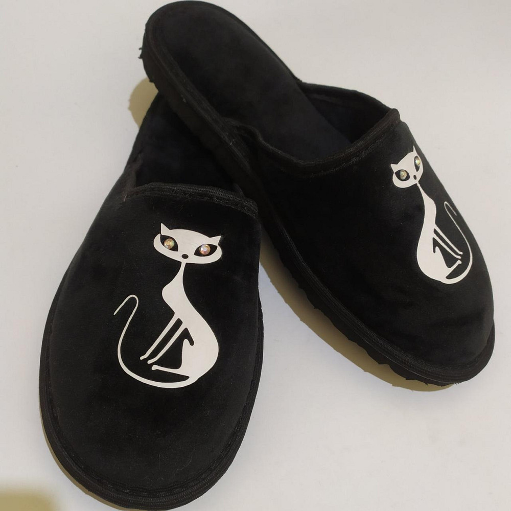 Капці закриті жіночі PaGo Кошка чорний 40 Одеса - фото 2