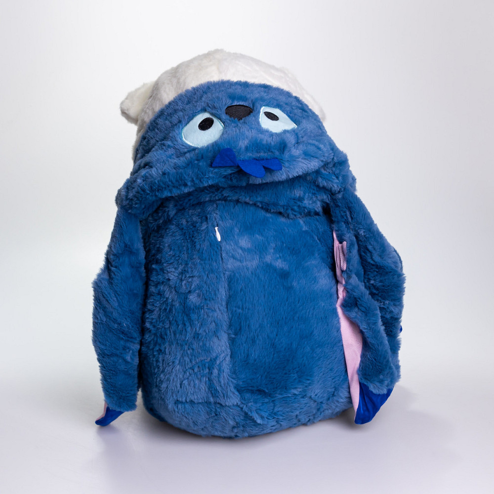 М'яка іграшка-плед, подушка 3 в 1 Ведмедик Тедді в костюмі Стіча плед в іграшці 40×35×15 (см) Синій 520-2BL Коломия - фото 4