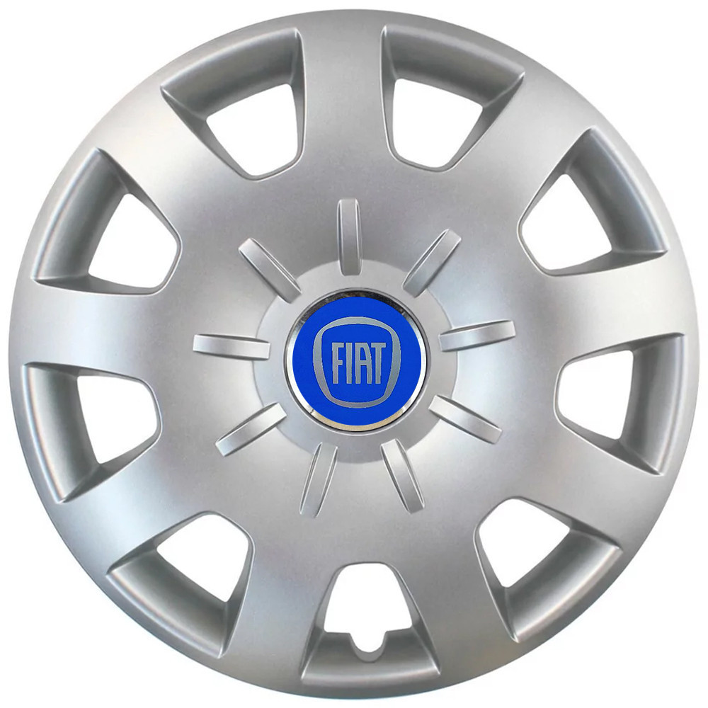 Автомобильные модельные колпаки R15 Fiat (синий) 314 4шт, SJS, серебристые Винница - изображение 1