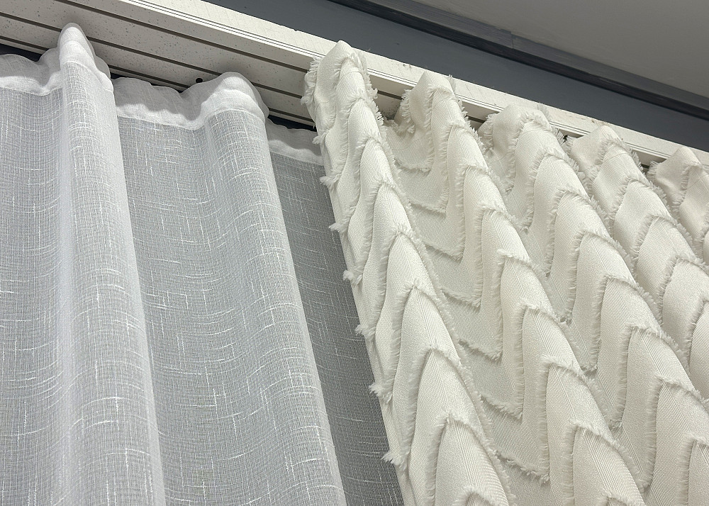 Комплект штор VR-Textil Лен Букле 200х270 2шт и Тюль 500х270 1815ш-115т Молочный с белым 71-045/6 Киев - изображение 8