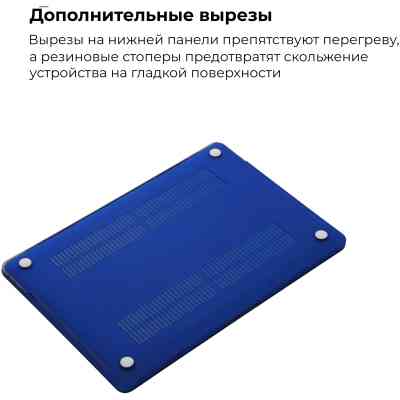 Чехол для ноутбука Armorstandart 13.3" MacBook Air 2018 (A2337/A1932/A2179) Matte Shell, Dark Blue (ARM57226) Винница