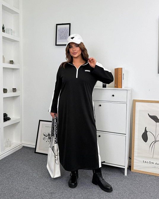 Женское стильное платье батал в стиле спорт шик итальянский трикотаж 56/58 Одесса - изображение 8