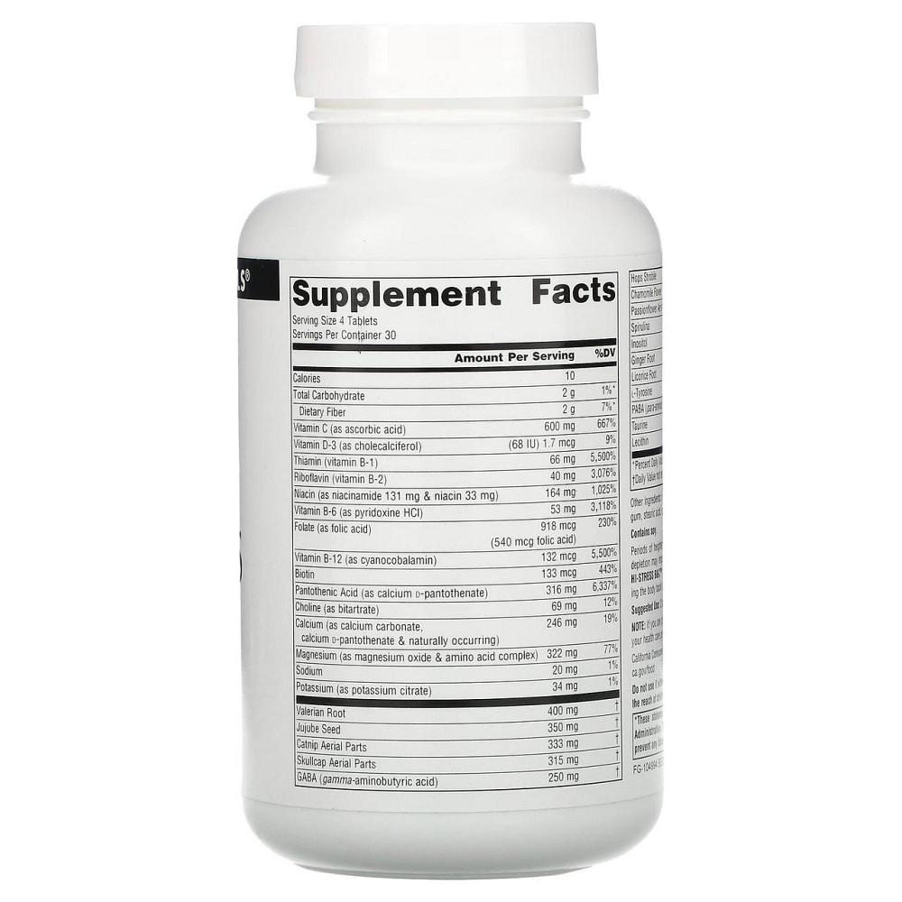 Комплекс для нервоной системы Source Naturals Hi-Stress B&C 120 таблеток Киев - изображение 2