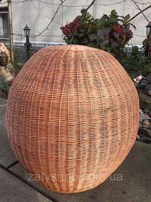 Люстра шар из лозы плетеная большая Киев - изображение 8