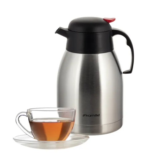 Термос "конференція" 1500мл з пластик.кришкою нержавіюча сталь Конференція KAMILLE 2216 Житомир - фото 3