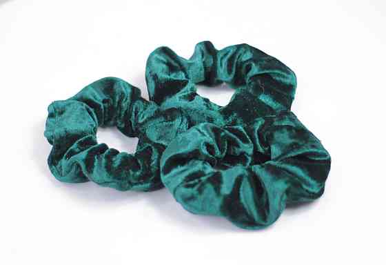 Набір гумок для волосся велюровий Зелений Харків