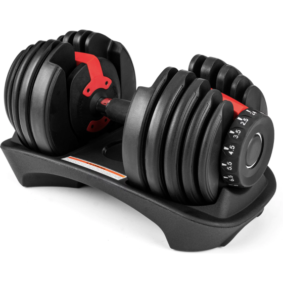 Гантель розбірна регульована Gymtek 2,5-24кг червоний Киев