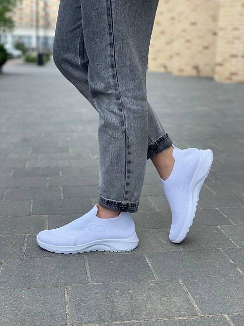 Fashion Жіночі сліпони білі FASHION 300-15 весна-літо / Зручні мокасини сітка літні р. 38-41 Коломия - фото 2