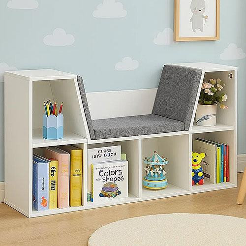 Шафа органайзер Costway Kinder з подушкою для сидіння дитячий комод для іграшок і речей Київ - фото 1