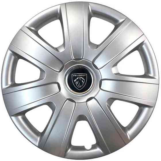 Автомобильные модельные колпаки R16 Peugeot NEW 415 4шт, SJS, серебристые Винница