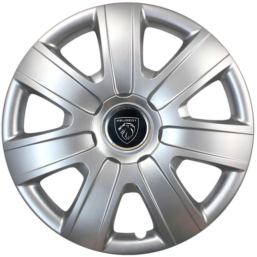 Автомобильные модельные колпаки R16 Peugeot NEW 415 4шт, SJS, серебристые Винница - изображение 1