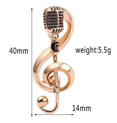 Брошь подарок музыканту Скрипичный ключ-Микрофон Киев - изображение 4