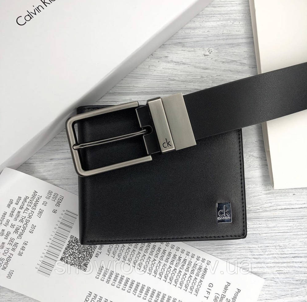 Чоловічий подарунковий набір ремінь та портмоне (461) Київ - фото 2