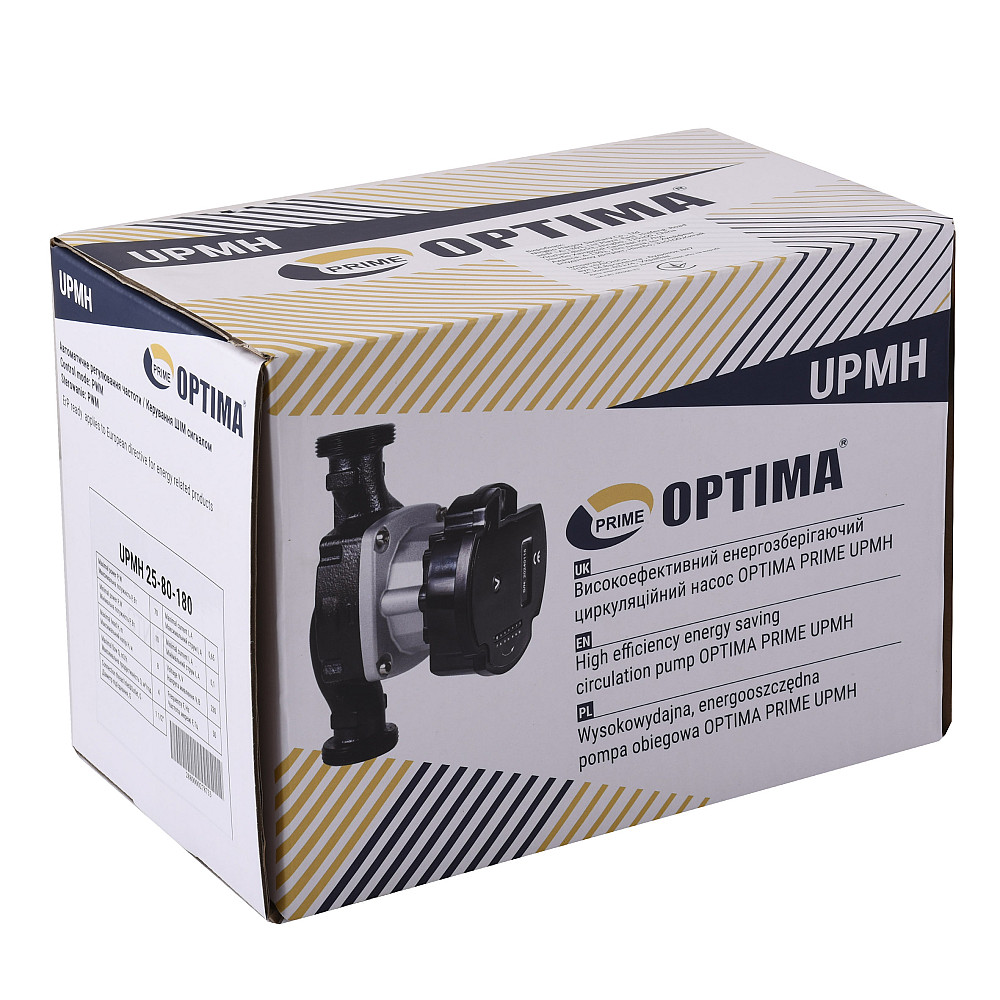 Насос циркуляційний енергоощадний  Optima PRIME UPMH 25-80AUTO 180мм + гайки Тернопіль - фото 5