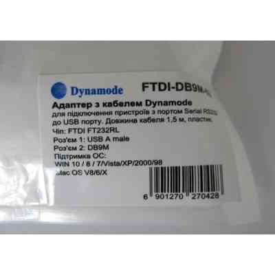 Кабель для передачи данных Dynamode USB to COM 1.5m (FTDI-DB9M-02) Винница