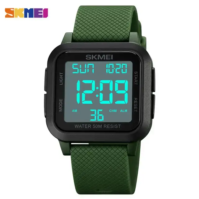 Чоловічий наручний годинник Skmei 1894 (Зелений з білим циферблатом) Вінниця - фото 3