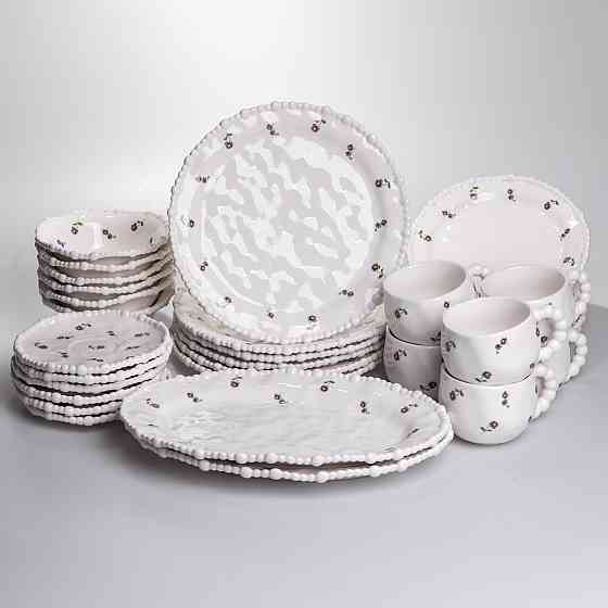 Столовий набір посуду тарілок і чашок 32 предмети на 6 персон Pearl порцеляновий YY78-4A SBR Київ