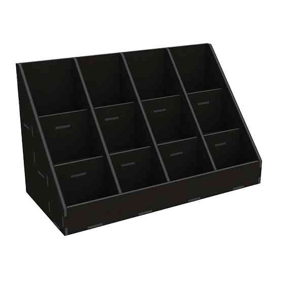 Органайзер EKOSTAR  для чаю і пакетів 70х90 - 12 комірок чорний Київ