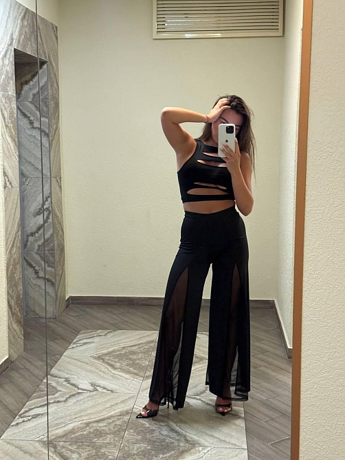 Женские стильные брюки на высокой посадке с сеткой микродайвинг Одесса - изображение 3