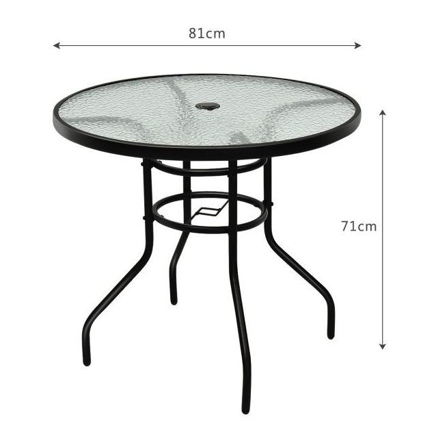 Садовий стіл Costway Acapulco з місцем для парасолі Київ - фото 2