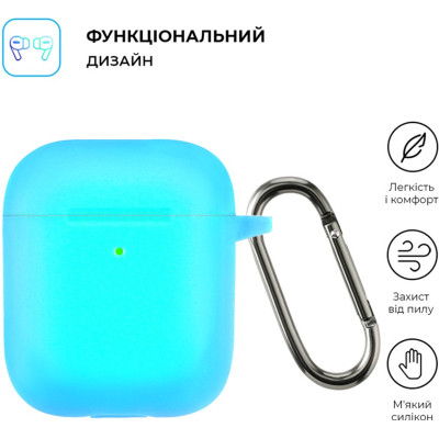 Чохол для навушників Armorstandart Ultrathin Silicone Case With Hook для Apple AirPods 2 Noctilucent (ARM59687) Вінниця - фото 2