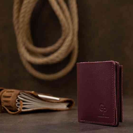 Шкіряне жіноче портмоне GRANDE PELLE 11518 Бордовий Київ