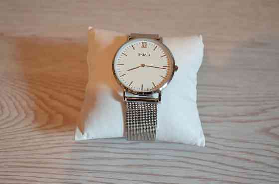 Кварцевые мужские часы Skmei 1181 Large серебристые Киев