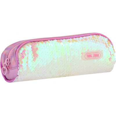 Пенал Cool For School 2 відділення з паєтками Білий (CF6490-white) Вінниця - фото 1