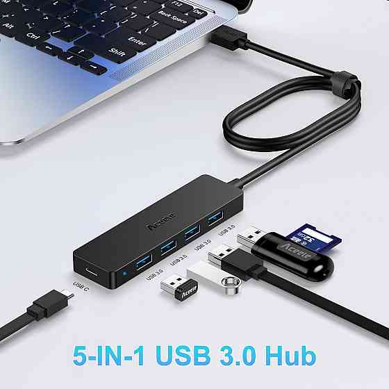 Концентратор Aceele 4*USB, 1*Type-C Луцьк