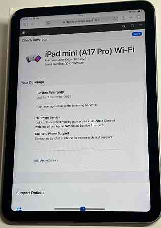 Планшет Apple iPad Mini 7 (2024) A17 Pro 256Gb. Gray. Київ