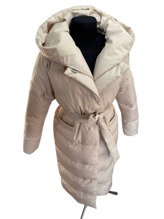 Пальто пуховик жіноче зимове довге Бежевий 44/46 Харків