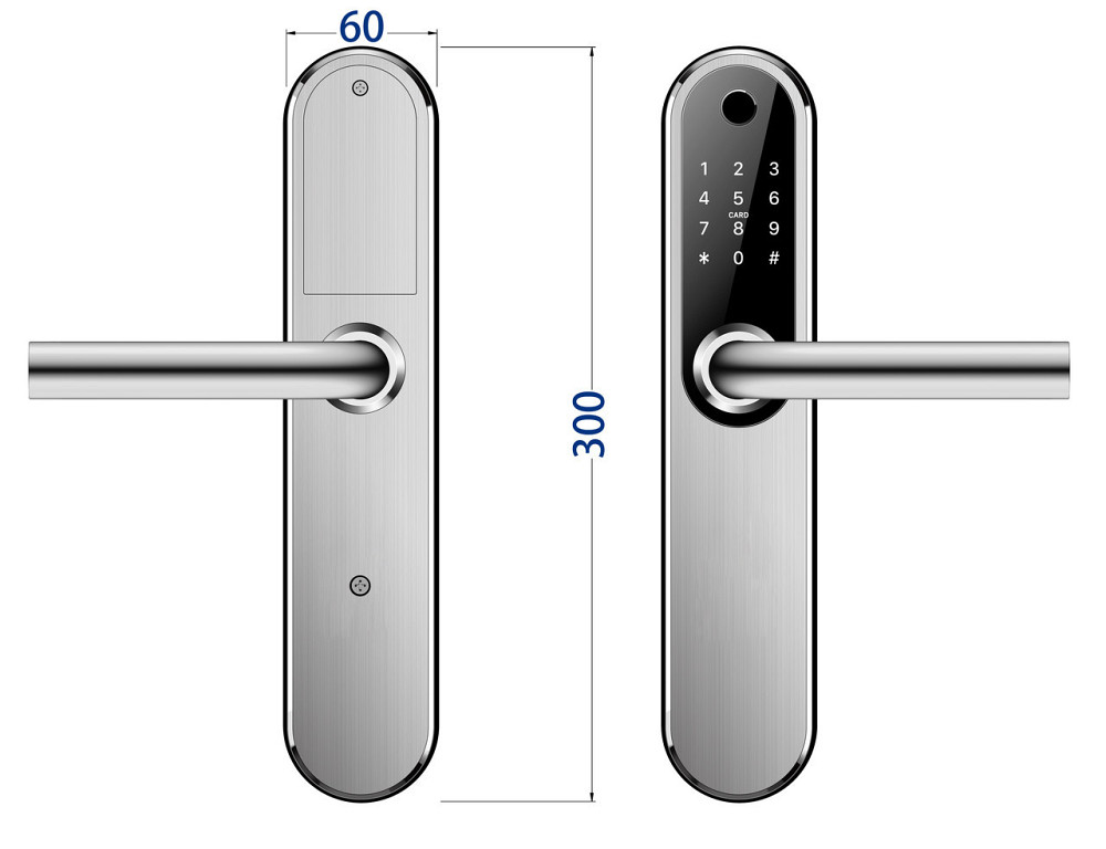 Розумний дверний біометричний замок SEVEN LOCK SL-7768BF silver Київ - фото 15