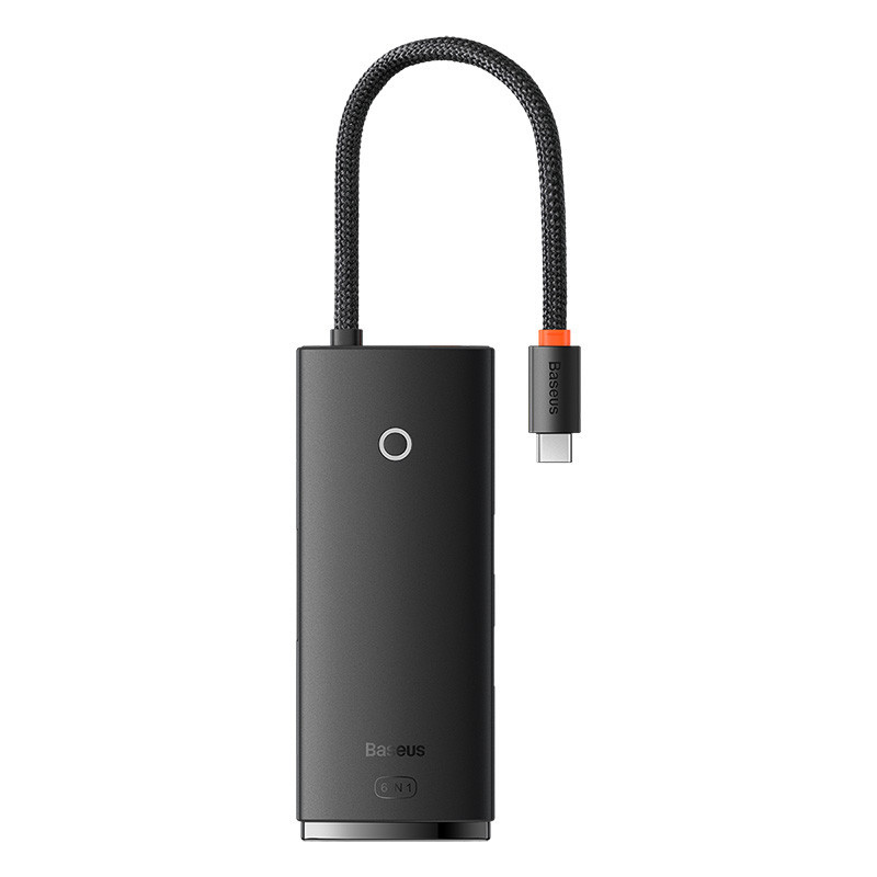 USB-хаб Baseus Lite Series 4-Port USB-A HUB Adapter (USB-A to USB 3.0*4) 2m Black Одеса - фото 1