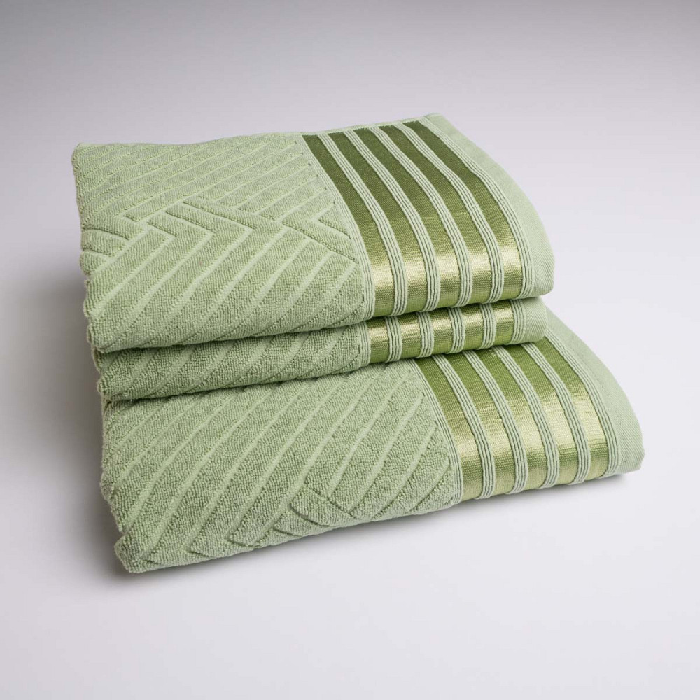 Набор махровых полотенец SOFT 3шт GM Textile 50х90см, 50х90см, 70х140см 500г/м2 (Мятный) Сумы - изображение 1