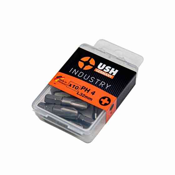 Насадка викруткова USH Industry Phillips PH4 x 32 мм. Уп. 10 шт. Одеса