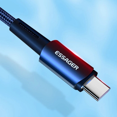 Дата кабель USB 2.0 AM to USB-C 2.0m 7A blue Essager (EXCT-XCA03) Вінниця - фото 7