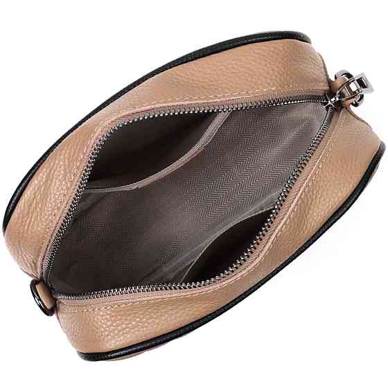 Шкіряна жіноча сумка через плече на одне відділення Vintage 22386 Бежева Київ