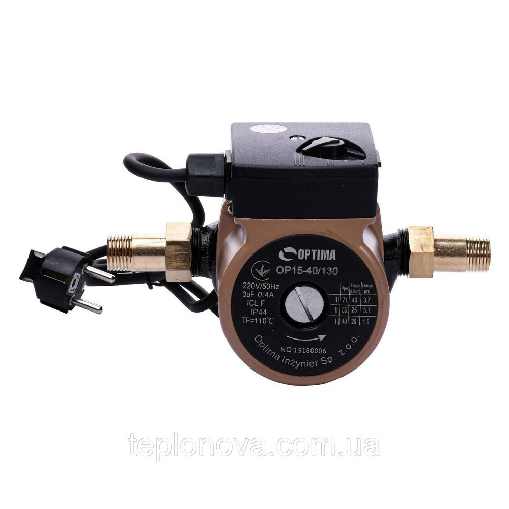 Насос циркуляционный Optima OP15-40 130мм + гайки, + кабель с вилкой! Черновцы - изображение 1