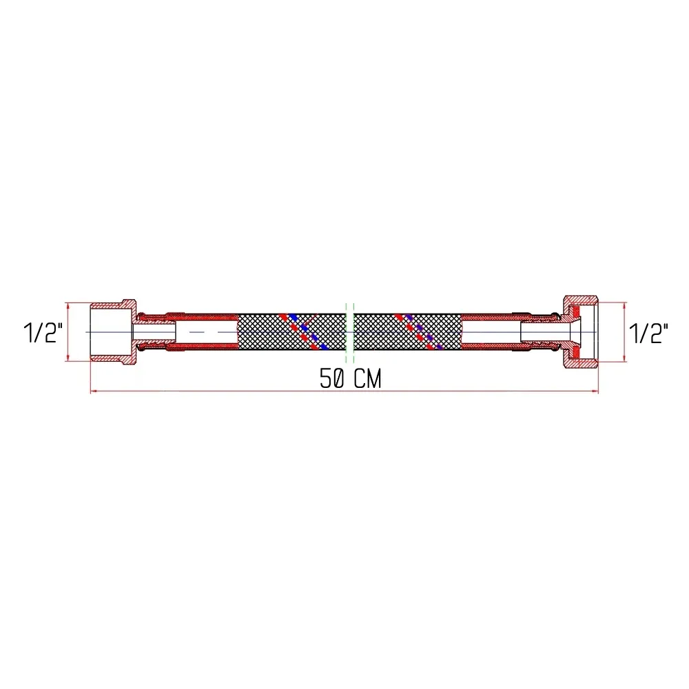 Гнучка підводка для води Thermo Alliance Forte ВН 50 см SF382W50 Київ - фото 4