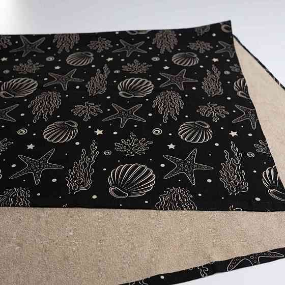 Пляжний рушник великий тонкий махровий з принтом GM Textile 70х150 см 300 г/м2 (Чорний) Суми