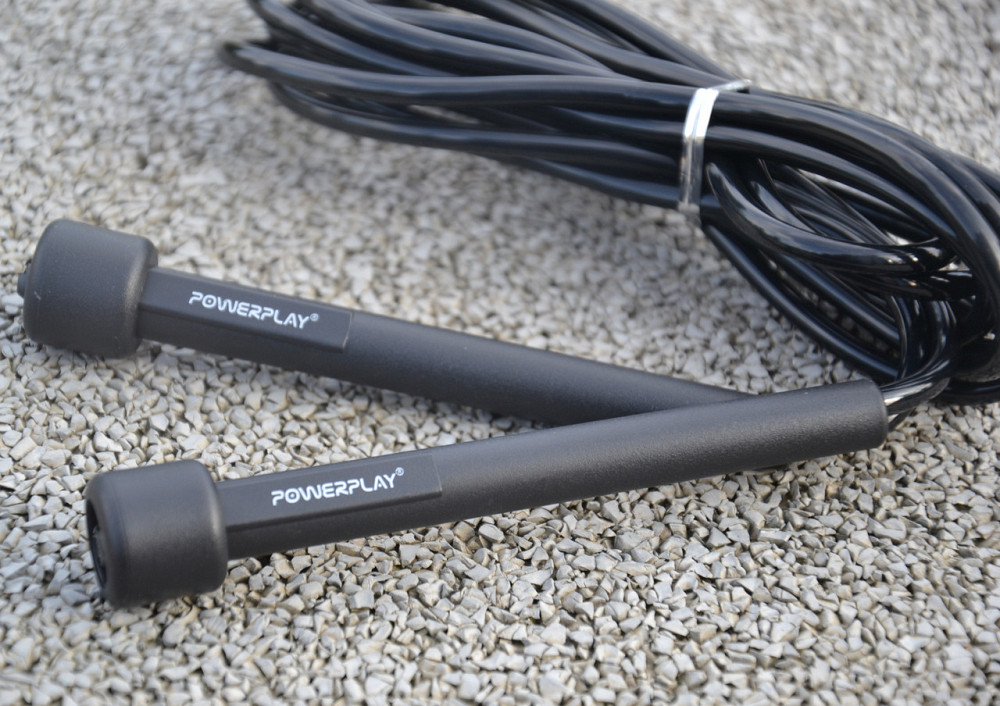 Скакалка PowerPlay 4201 Basic Jump Rope Чорна (2,8m.) Кам'янське - фото 10