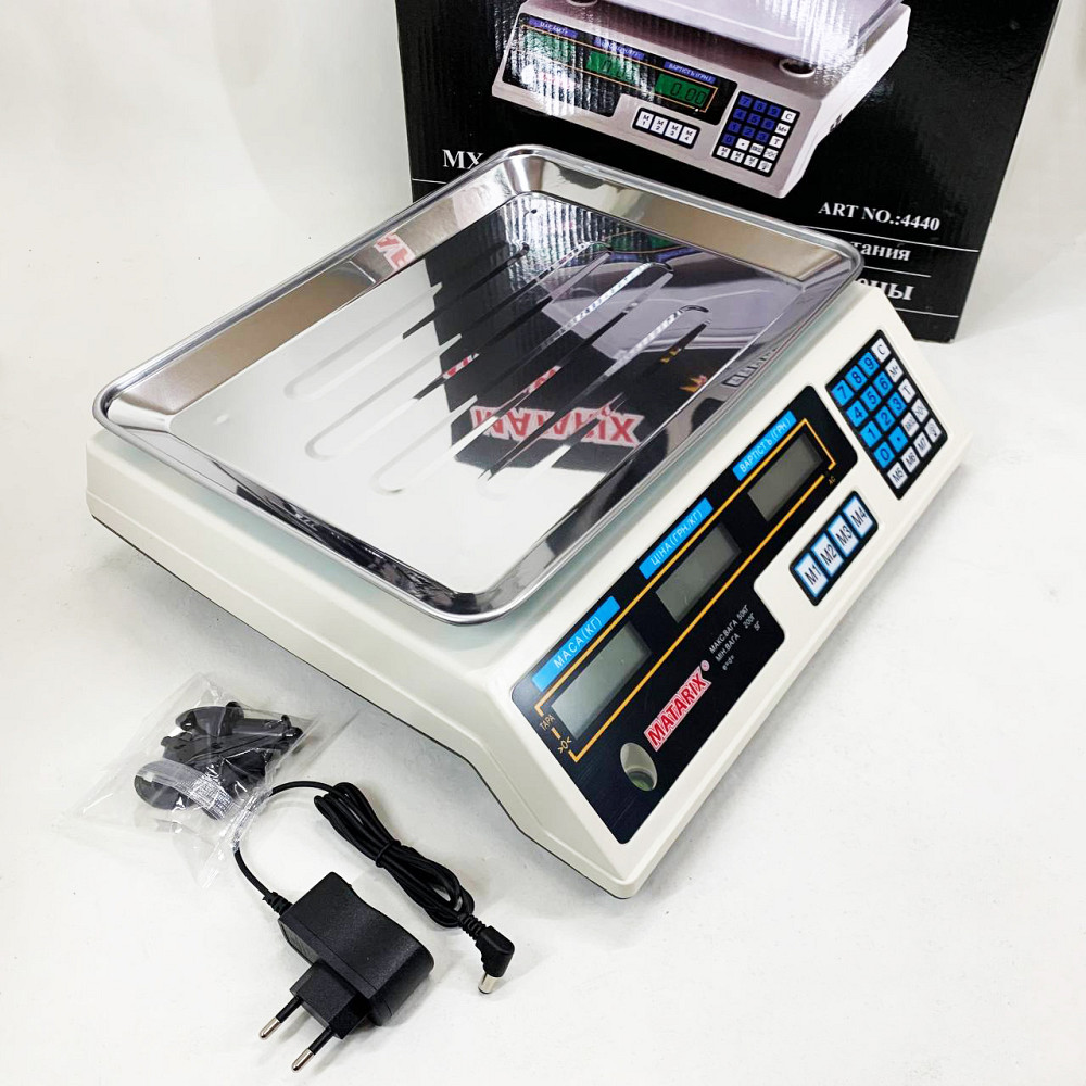 Ваги торгові 50 кг на стіл MATARIX MX-410A 50 кг Ваги електронні торгові до 55 PY-65 Івано-Франківськ - фото 1