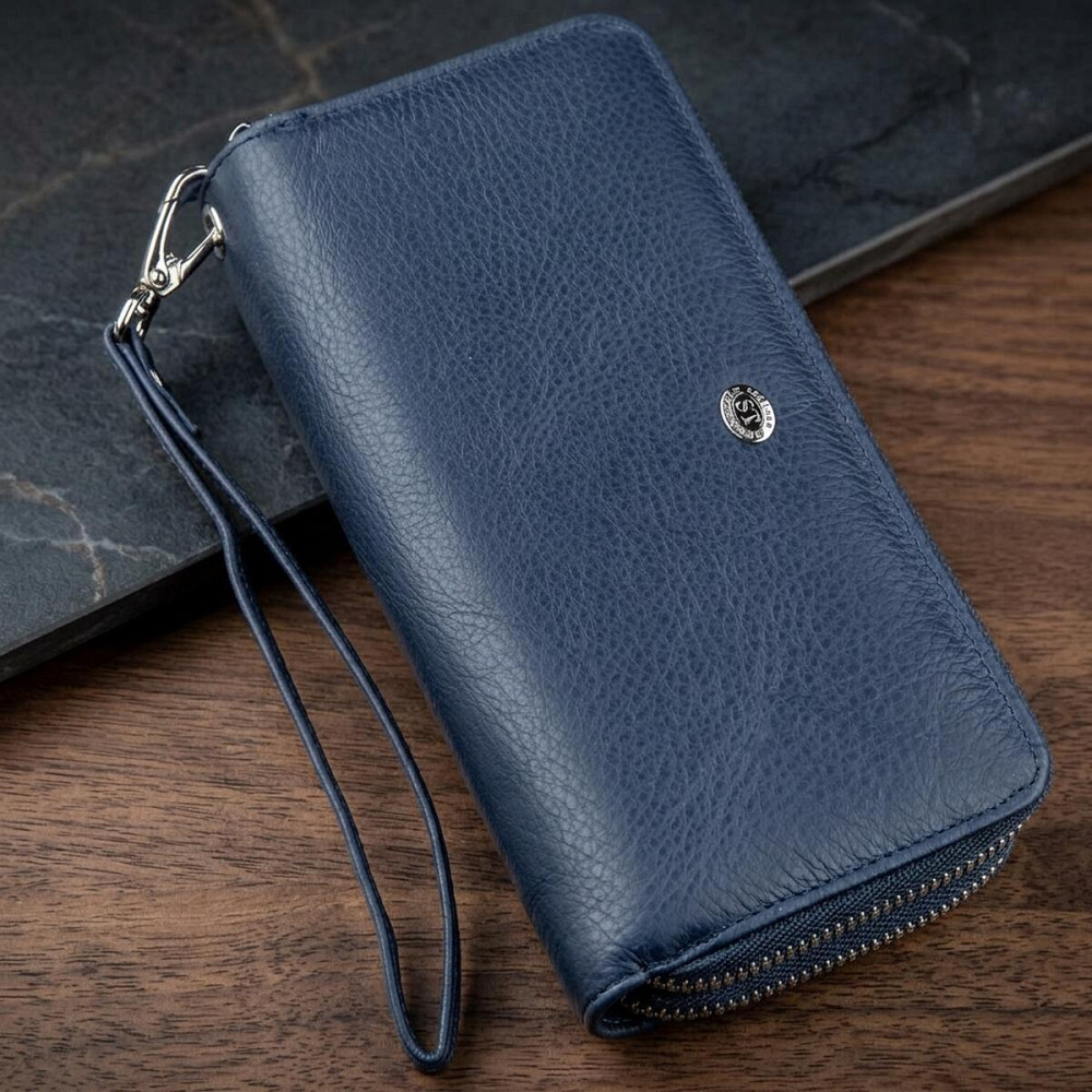 Интересный женский клатч с ремешком ST Leather 18869 Синий Киев - изображение 7