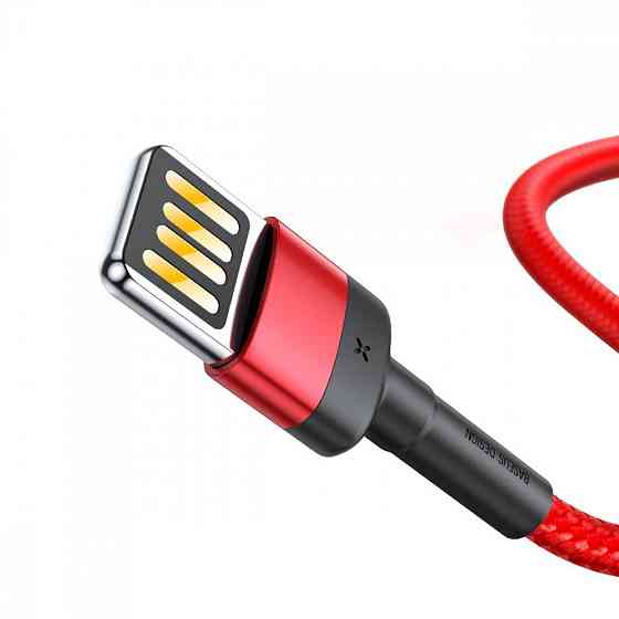 Кабель Baseus Cafule Lightning Special Edition 2.4A 1м червоний/чорний Львів