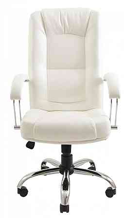 Офісне Крісло Керівника Richman Alberto Boom 01 Хром М2 AnyFix Білий Дніпро