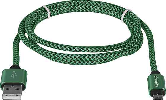 Кабель USB 2.0 AM-micro BM, 1.0 м, зелений, 08-03T PRO Defender Вінниця