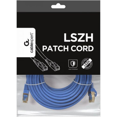Патч-корд 20м S/FTP Cat 6A CU LSZH blue Cablexpert (PP6A-LSZHCU-B-20M) Вінниця - фото 3