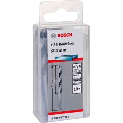 Сверло Bosch по металлу HSS-PointTeQ, 4х43х75мм, 10шт (2.608.577.208) Винница