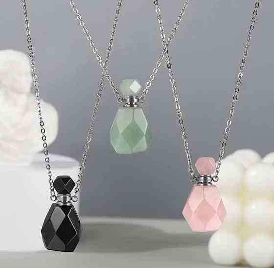 Кулон-флакон з рожевого кварцу на ланцюжку – камінь любові та гармонії Київ