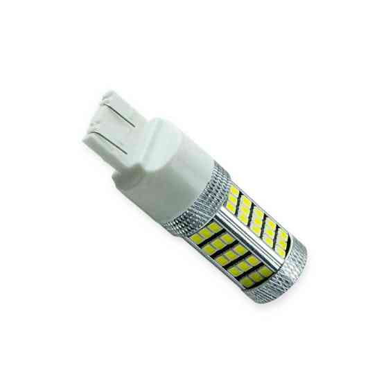 Автолампа БЦ 12-21 5 белая 66 SMD 2835 с линзой светодиодная Мукачево